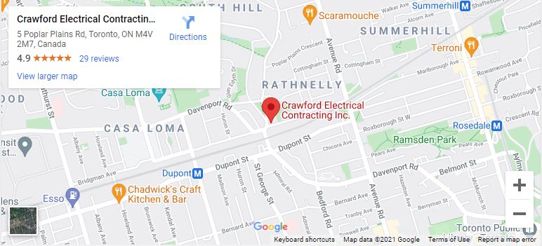 Map for Crawford Electrical Contracting, INC